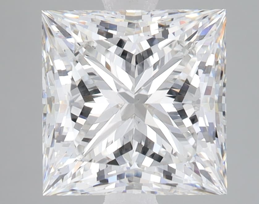 3.47ct | Princess | F | VS1 | Ideal