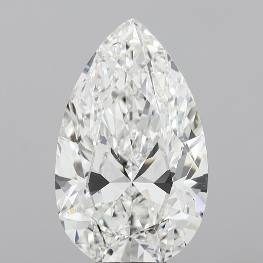 IGI | 7ct | Pear | F | VVS2 | Ideal