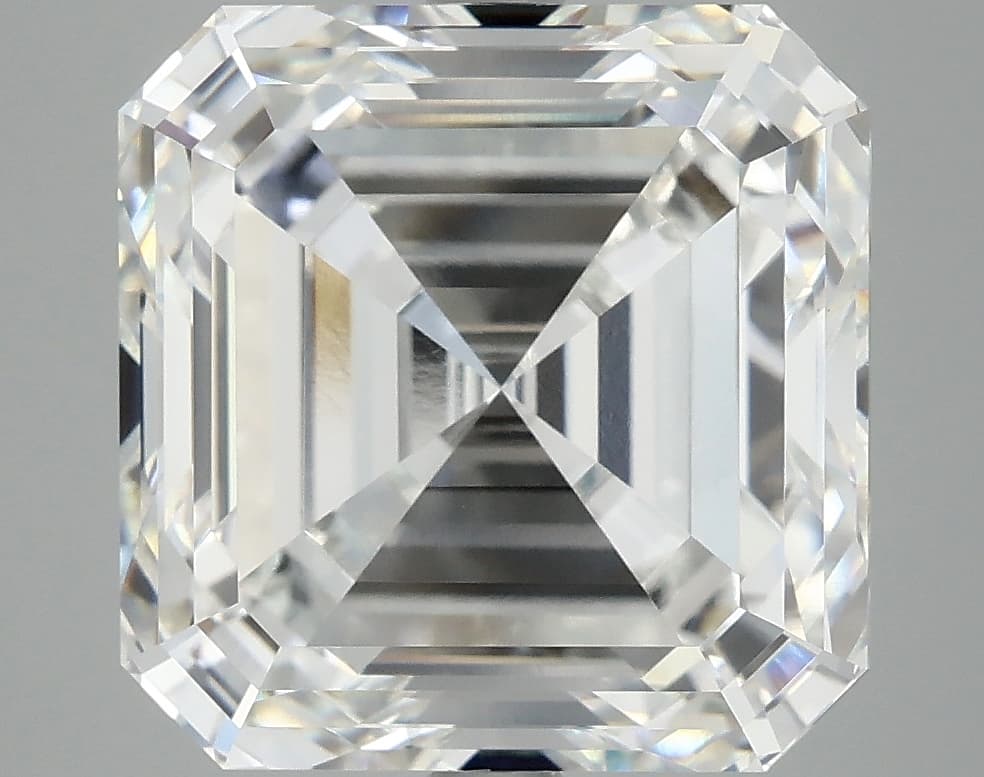 8.17ct | Asscher | F | VVS2 | Ideal