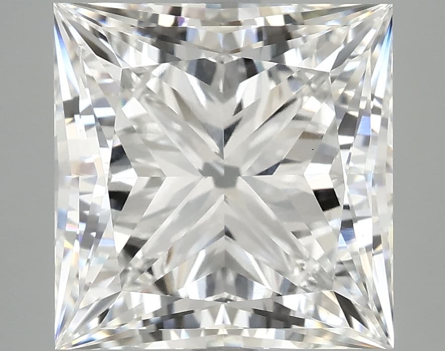5.71ct | Princess | F | VVS2 | Excellent